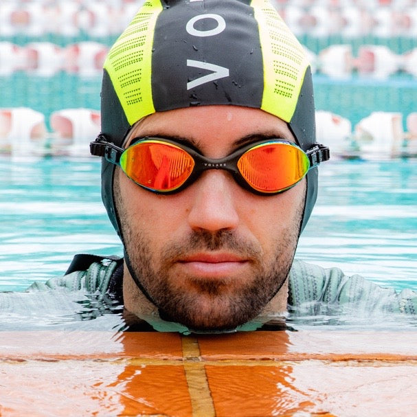 Swimming hat and shop goggles