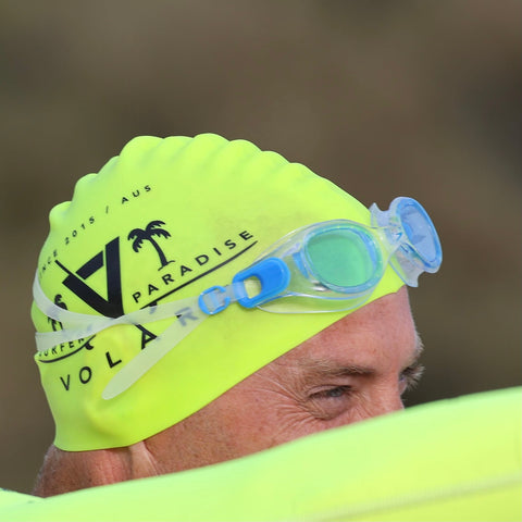 Surfers Paradise Fluro Yellow Silicone Swim Cap