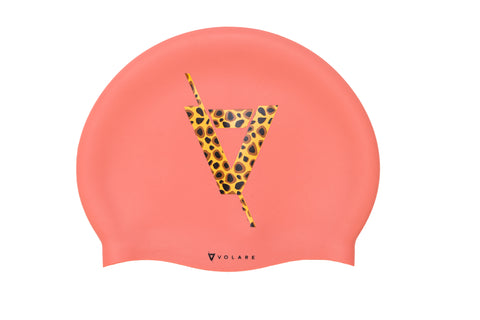 CHEETAH SILICONE SWIM CAP