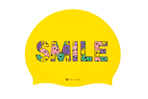 Smile Silicone Swim Cap