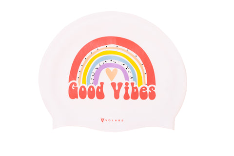 Good Vibes Silicone Swim Cap