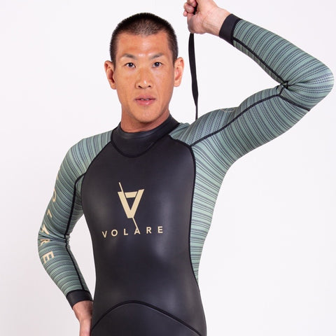 V1 Mens Triathlon Wetsuit Green Room