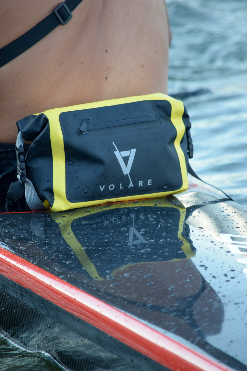 Waterproof Waist Pack Black Yellow – Volare Sports